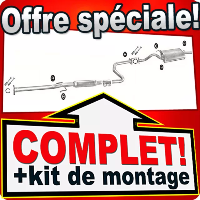 Échappement pour HONDA CIVIC V 1.5 Vtec Aerodeck Break 1998-2001 Silencieux