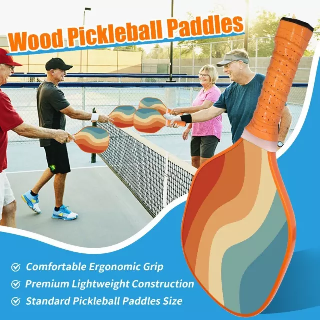 Pickleball Paddles Premium Wood Pickleball Set Pickleball Rackets for Beginner