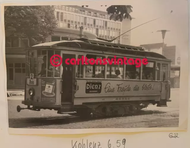 Tw 49 Koblenz 1959 I historisches Straßenbahn Tram Foto