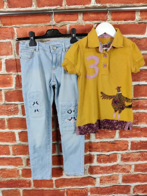 Polo Donna Pacchetto Età 6-7 Anni Gap Joule Jeans Ricamati Set Top 122Cm