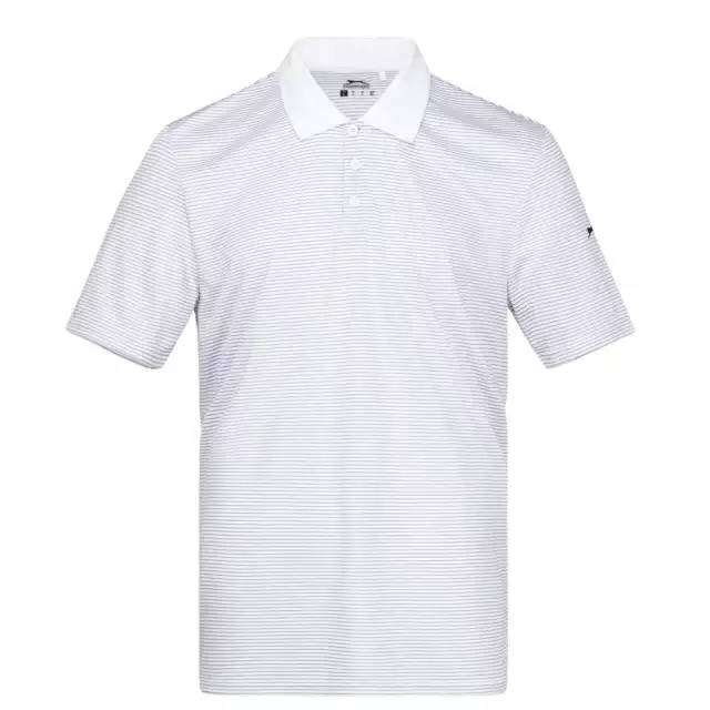 Slazenger Mens Micro Stripe Golf Polo Shirt Short Sleeve Performance Tee Top