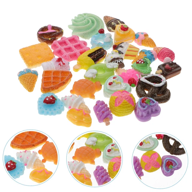 30 Pcs Scrapbooking Resin Charms Donut Hand Decor Charms Beads