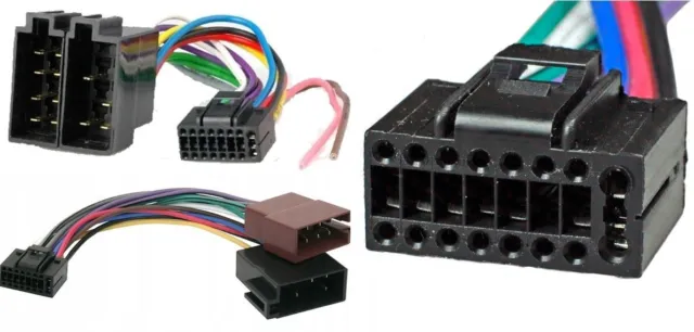 Pour JVC Autoradio Câble Adaptateur Radio Prise din Iso 16 Pin Faisceau Câbles