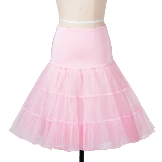 Pink 26" Swing Skirts Tutu Underskirt Petticoat Wedding Rockabilly Fancy Dress