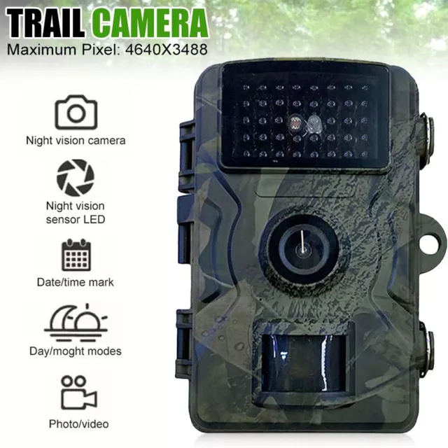 Outdoor 12MP Wildlife Trail Camera 1080P HD Game Night Vision Motion Hunting Cam