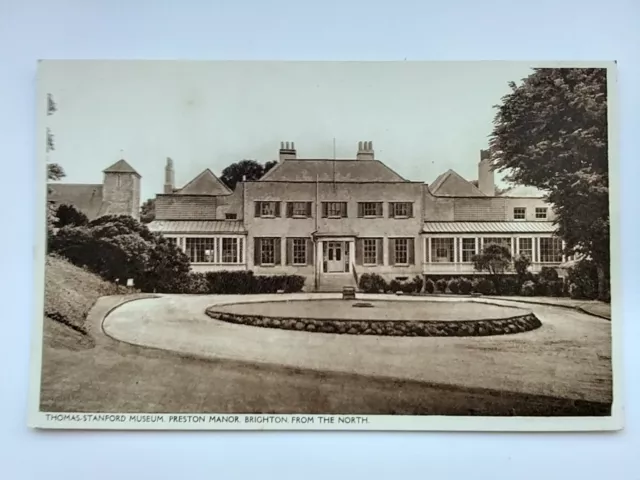 Brighton E.Sussex B&W Postcard 1953 Preston Manor from the North