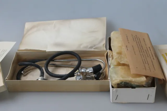 set2 vintage stethoscope  medical instrument USSR Poland phonendoscope 3