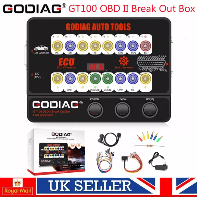 GODIAG GT100 OBD2 BreakOut Box OBDII Protocol Detector Bench Connector