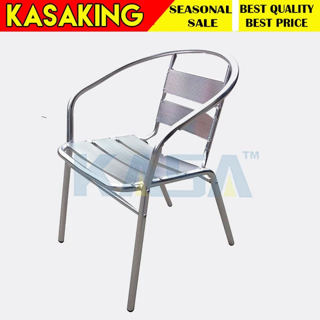 Kasa Outdoor Aluminum Restaurant Chair Cafe Commercial Pool Low Bar Furniture!!