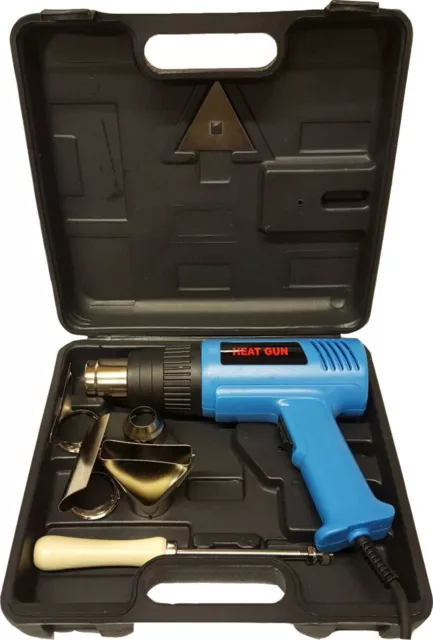 Hot Air Heat Gun 2000W Wall Paper Paint Stripper +Tools + Blow Case Box