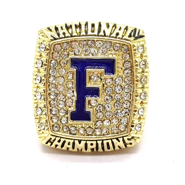 2008 Tim Tebow Florida Gators Ring Football Champions Souvenir Gold Plated