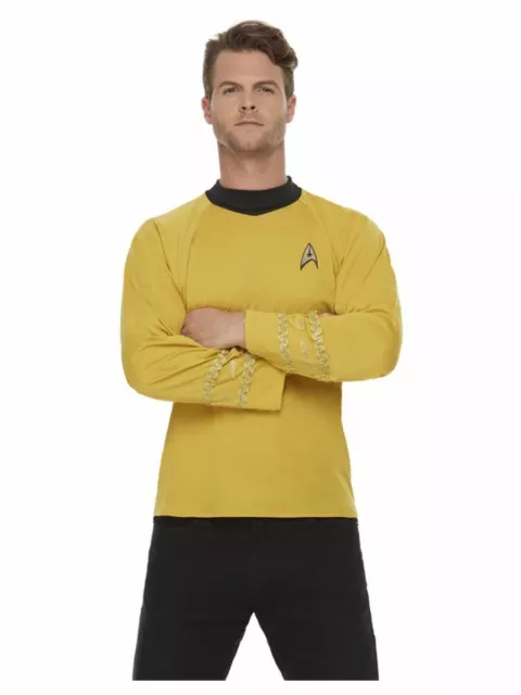 Mens Star Trek Original Series Command Uniform Fancy Dress Party Theme