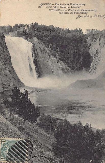 Canada - QUÉBEC - Les Chutes de Montmorency, vue prise du Funiculaire - Ed. Neur