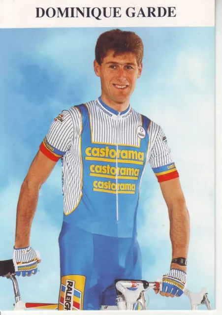 CYCLISME carte cycliste DOMINIQUE GARDE équipe CASTORAMA  1990