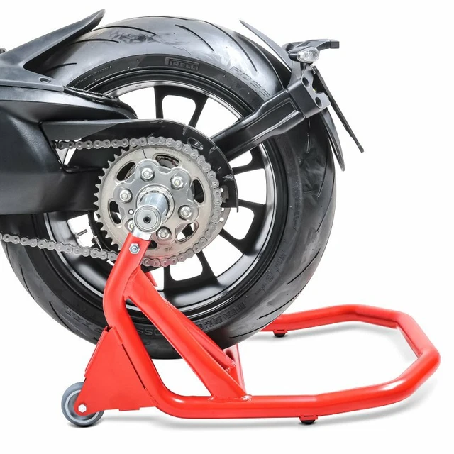 Béquille De Stand Moto Arrière Monobras BIKE LIFT Prise Gauche Rouge RS