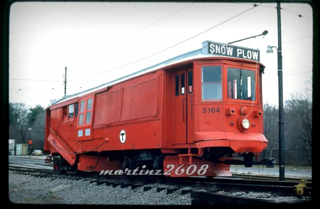 (Db) Orig. Traction/Trolley Slide Mbta (Boston, Ma) 5161 Snow Plow
