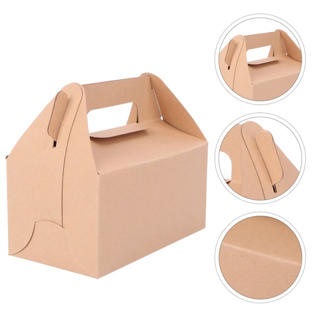 Caja de papel para hornear soporte para pasteles con mango soporte para pasteles caja de pan