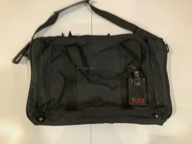 Preowned Tumi Black Weekender Expandable Soft Sided Nylon Bag  Good Shape
