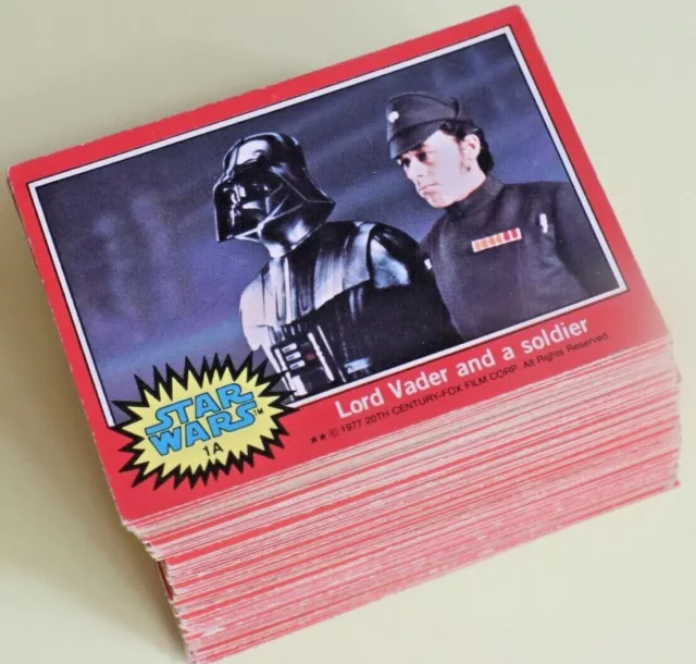 Star Wars 1A-66A,Topps Gum Trade Cards, Pick Your Cards, 1978, Vg Condition