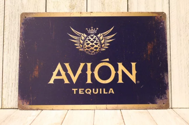 Avion Tequila Tin Sign Bar Man Cave Vintage Ad Rustic Style Restaurant