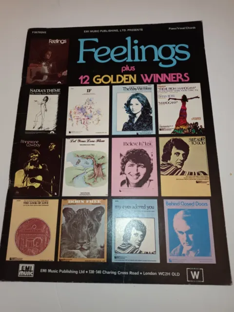 Vintage 1977 Feelings Plus 12 Golden Winners Songbook
