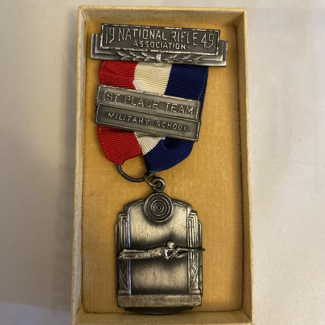Vintage National Rifle Association 1949 1st Place Cub Team Shooting Rifle Medal