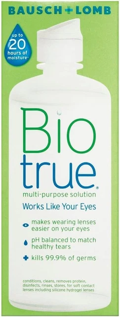 Solución multipropósito Bio True de Basuch and Lomb 10 ml (solo 1 caja)