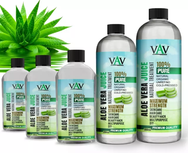 Aloe Vera Juice Max strength Multipurpose Soothing for Hair & Skin Moisturiser