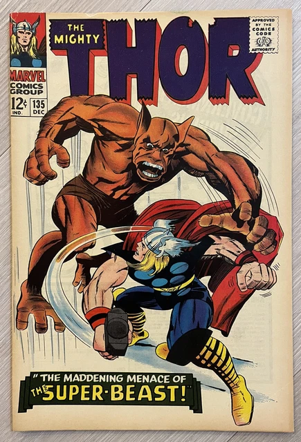 Thor #135 - 2nd & Origin of High Evolutionary - Man-Beast appearance - Kirby VF