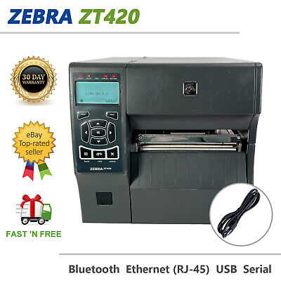 Zebra ZT UPS ZT230 123100-200 Direct Thermal Label Printer Parallel Serial USB Peeler Rewinder 
