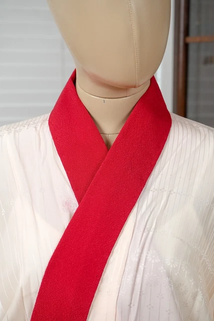 Dear Vanilla Japanese Hitoe Juban Undergown Women's Kimono Genuine Vintage Mint 3