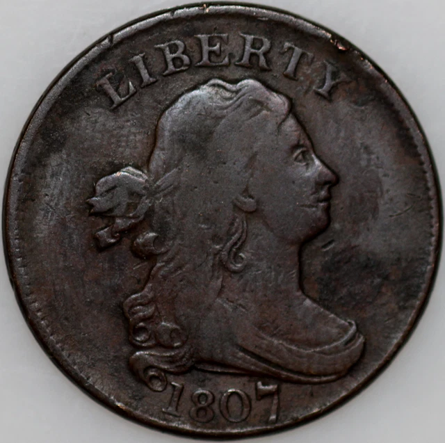 1807-P Half Cent, Over 150 Years Old As Shown [SN02]
