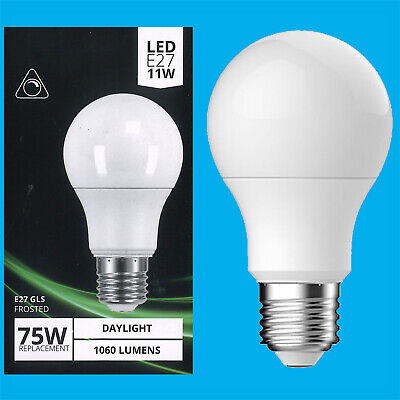 2x 11W (=75W) à Variation LED GLS 6500k Lumière Jour Blanc, Es E27 Ampoule Lampe