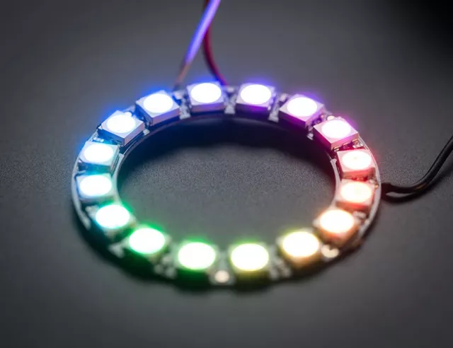 NeoPixel Ring - 16 x WS2812 5050 RGB LED with Integrated Drivers