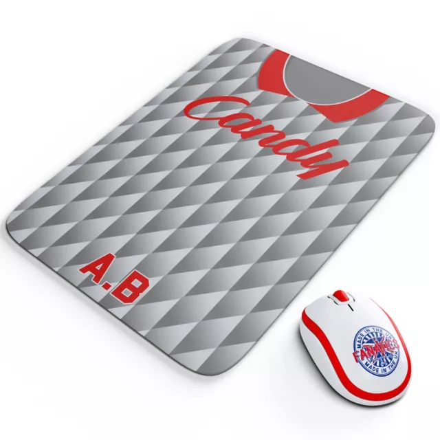 Personalised Liverpool Mouse Mat Football Retro Shirt Mouse Pad Dad Gift VS44