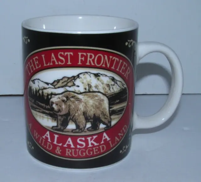 ALASKA The Last Frontier Bear A Wild & Rugged Land Artic Circle Coffee Cup Mug