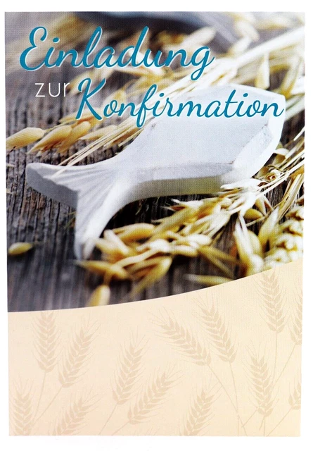 B&C EINLADUNG ZUR Konfirmation Karte Einladungskarte Konfirmationskarte ...