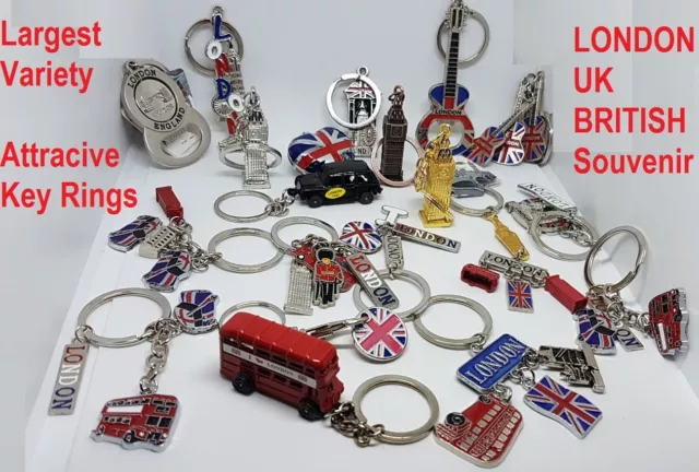 Uk Love London Keyrings British Places Souvenir Union Jack Key Chain  Key Ring