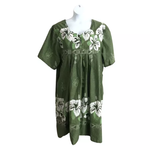 ANTHONY RICHARDS WOMEN'S Muumuu House Dress Plus 5X Floral Green ...