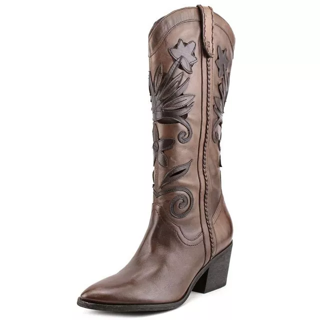 Carlos By Carlos Santana Women's Size 10M Dark Brown Ace Leather Closed Toe Boot