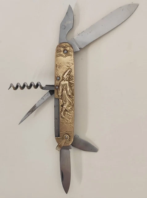 Couteau à sabot cerf-cavalier antique 7,75 po. Outil de coupe de