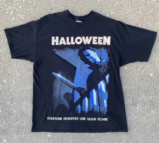 Halloween Michael Myers Rare 2001 Vintage Horror Movie Promo Jumbo T-Shirt XL