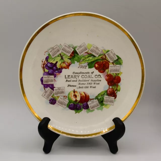 1912 Leary Coal Company, Ravensdale, Washington Advertising Calendar Plate