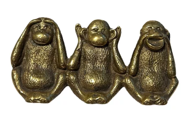 VTG Monkey Figurine Hear No Evil, See No Evil, Speak No Evil - 3 Wise Monkeys