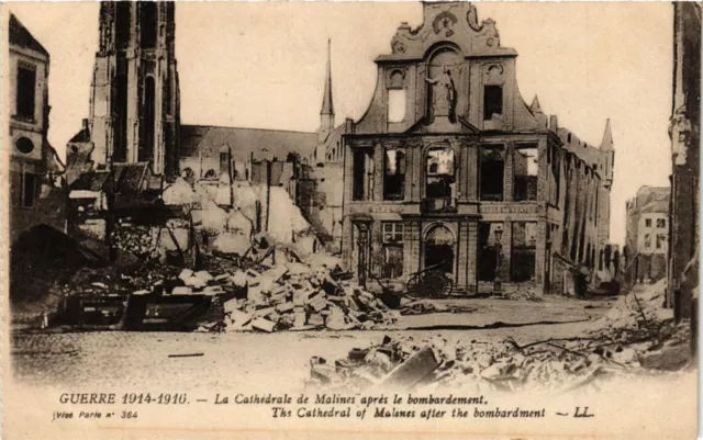 CPA AK Militaire - La Cathedrale de Malines apres le bombardement (697229)