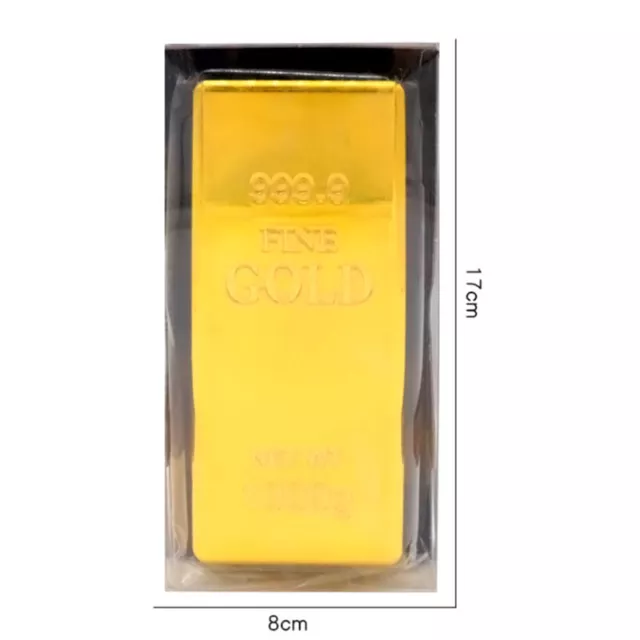 1pc Fake Gold Bar Creative Golden Brick Simulation Hollow Gold Bullion Prop ZDP 3