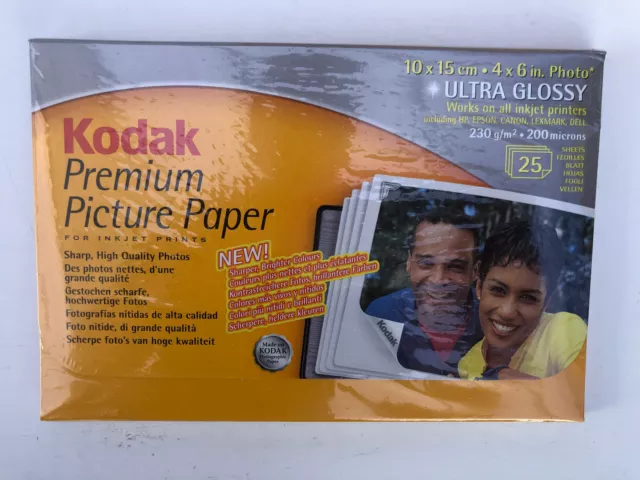Sealed Kodak Ultra Premium Photo Paper 5x7, High Gloss, 20 sheets, New