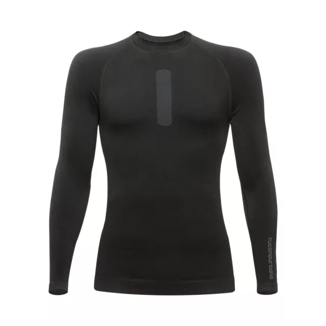 Maglia Termica Seamless Sottotuta Intima Manica Lunga Uomo 6682M Nera