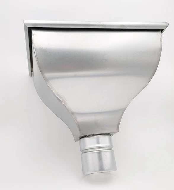 Boite à eau ZINC galbée ø100 mm NEUF gouttière cuvette de branchement 🇫🇷
