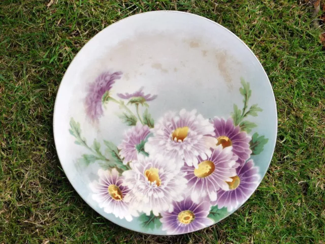 Ancienne Assiette En Faience  Luneville Kg France Decor Floral Deco Collection